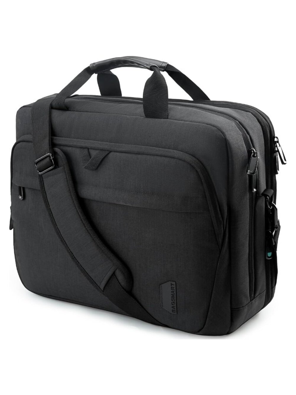 17.3 inch Expandable Laptop Briefcase Water Resistant Polyester with EVA Foam